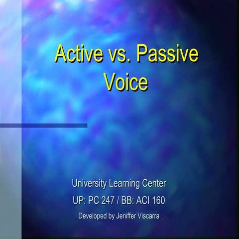 Active vs. passive voice