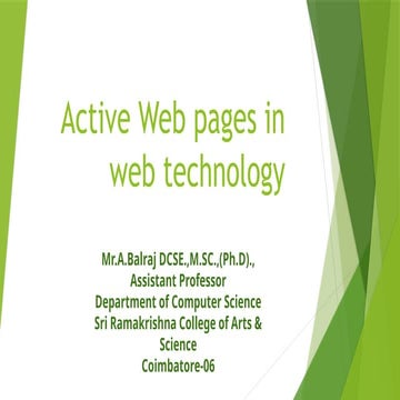 active web page in web technology and three types .pptx