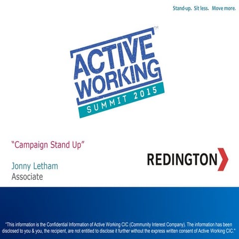Active Working Summit 2015 - "Campaign Stand Up"