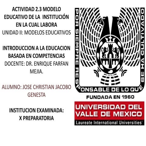 EJEMPLO DE MODELO EDUCATIVO