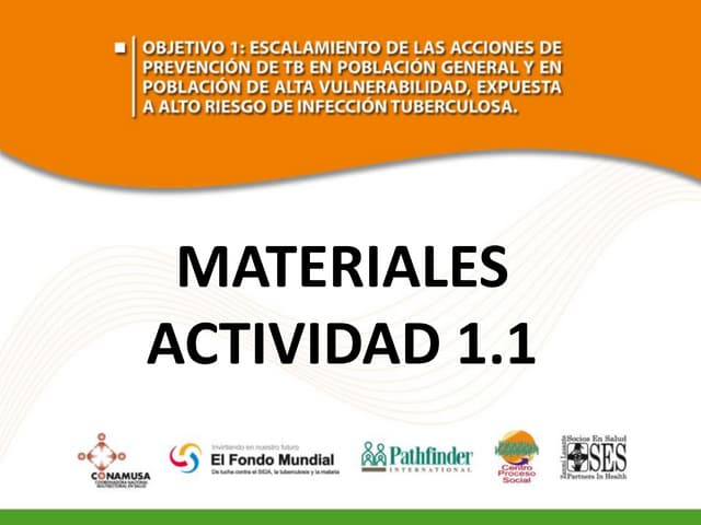 Actividad 1.1: Fortalecimiento de la promoción de la salud respiratoria y prevención de la TB en Escuelas con enfoque de inclusión social de los afectados y lucha contra el estigma