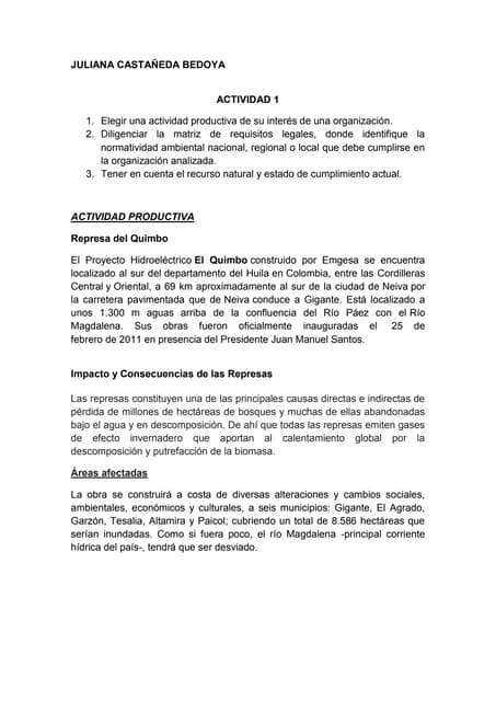 Actividad 1 EVALUACION DE IMPACTOS AMBIENTALES