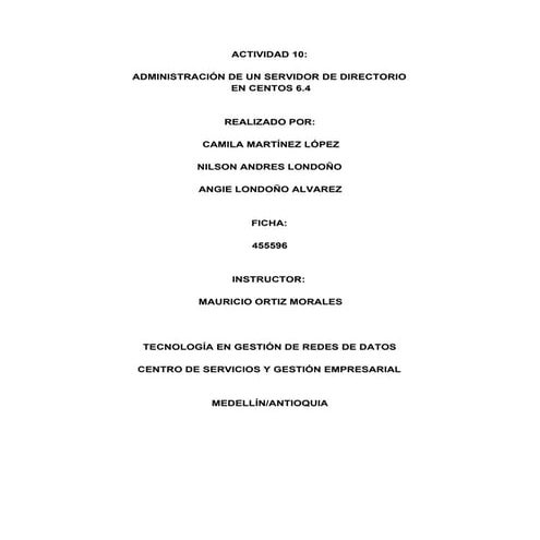 Administración de un directorio activo (LDAP) en Linux. 