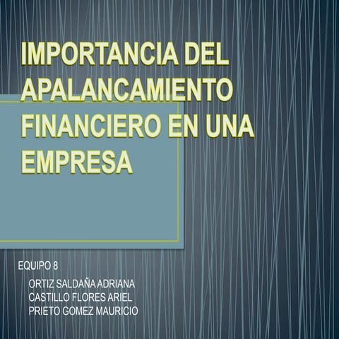 APALANCAMIENTO FINANCIERO