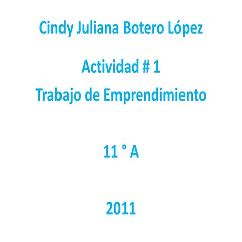 Actividad 1 trabajo de emprendimiento