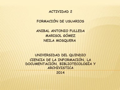 TRABAJO DE FORMACIÓN DE USUARIOS