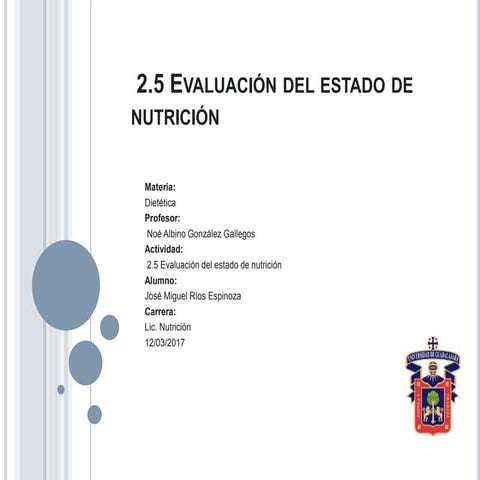 Actividad 2.5 evaluación del estado de nutrición