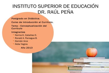 Conceptualizaciones del Currículo