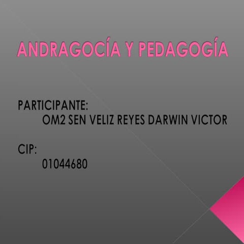 Actividad 3.1 ANDRAGOCIA Y PEDAGOGIA