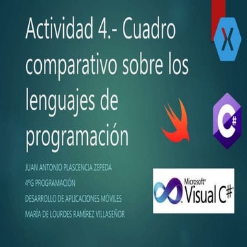 Actividad 4 cuadro comparativo sobre lenguajes de programacion