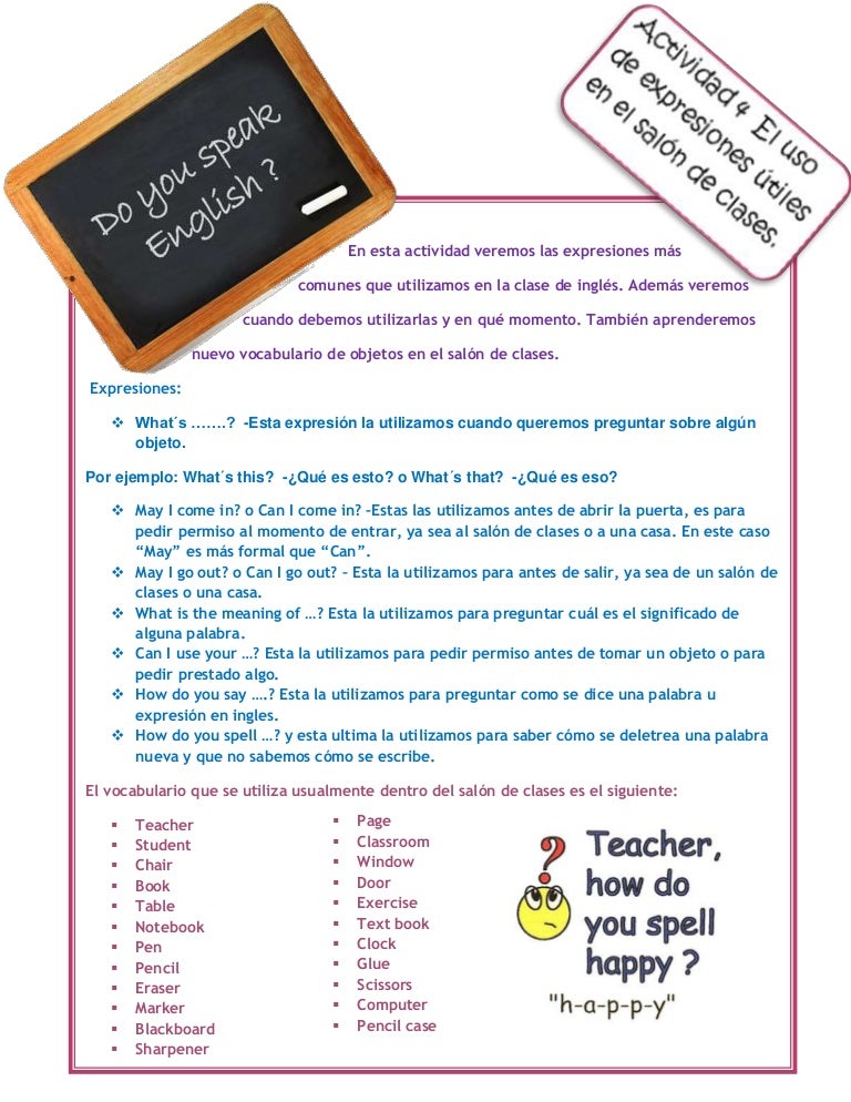 Actividad 4 El Uso De Expreciones Utiles En El Salon De Clases Vdga