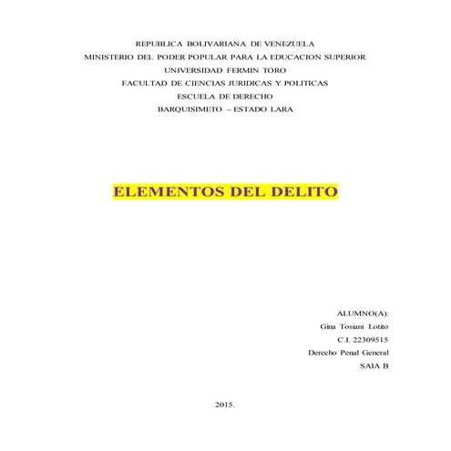 Elementos del Delito (informe)