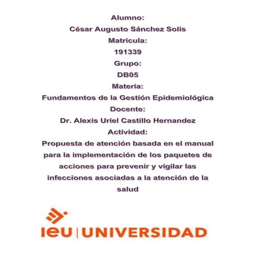 PROPUESTA IAAS PORYECTO DE MEJORA PARA MEDICACION