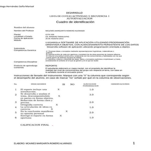 LISTA DE COTEJO ACTIVIDAD 5 SECUENCIA 1