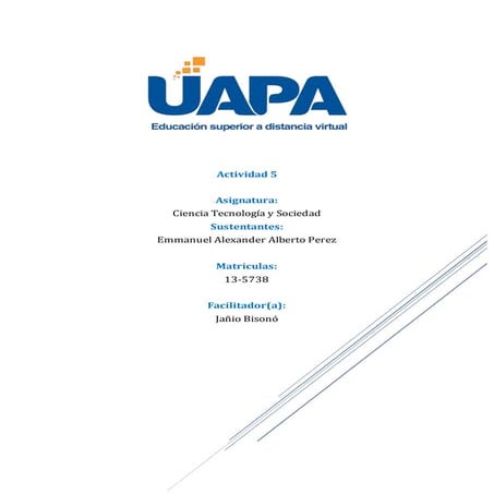 Actividad 5 ciencia tecnologia y sosciedad