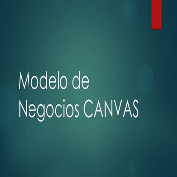 Modelo de Negocio CANVAS | PPTX