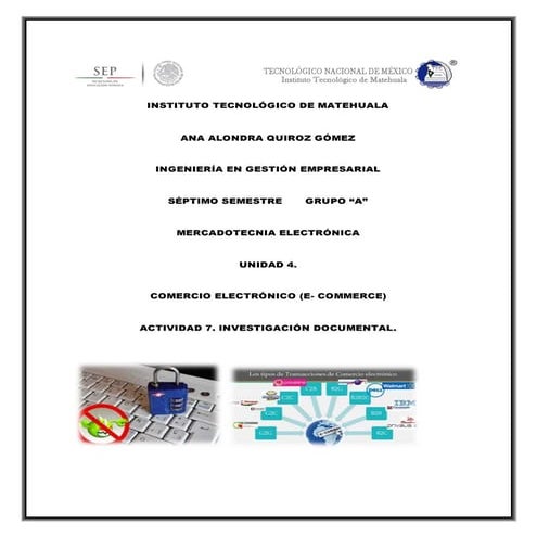 UNIDAD 4: COMERCIO ELECTRONICO