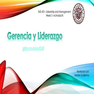 Gerencia y Liderazgo