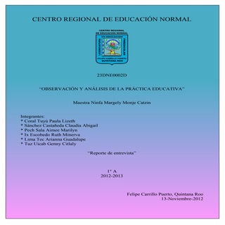 Actividad 8 reporte de entrevista