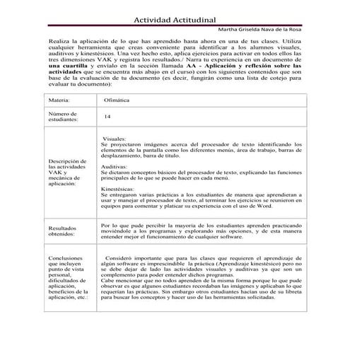 Actividad actitudinal 1