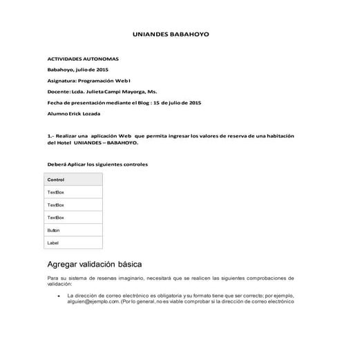 Actividad autonoma 8 de julio de 2015 - Erick lozada