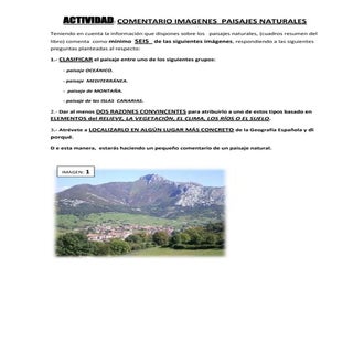 Actividad comentario imagenes paisa...