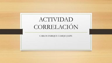 Actividad correlación parcial