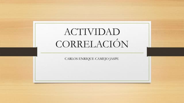 Actividad correlación parcial