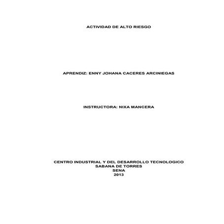 Actividad de alto riesgo