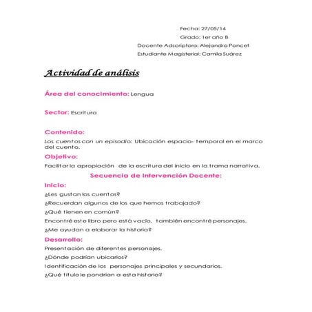 análisis importante