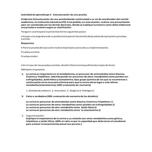 Actividad de aprendizaje 3  estructuración de una prueba