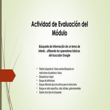 Actividad de evaluacion del modulo 1