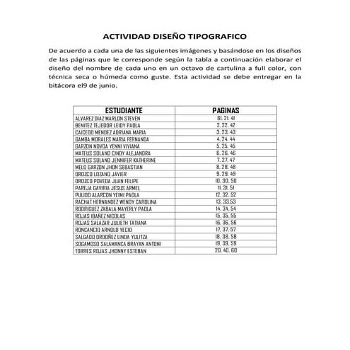 Actividad diseño tipografico