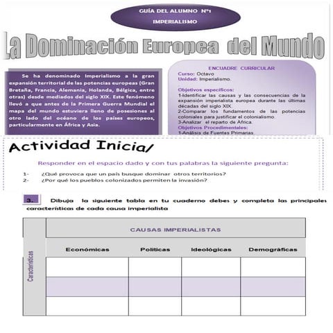 Actividad dominación europe para imprimir