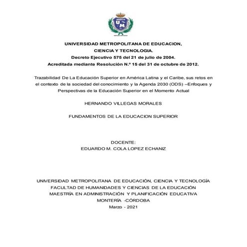 Actividad  educacion superior en america latina