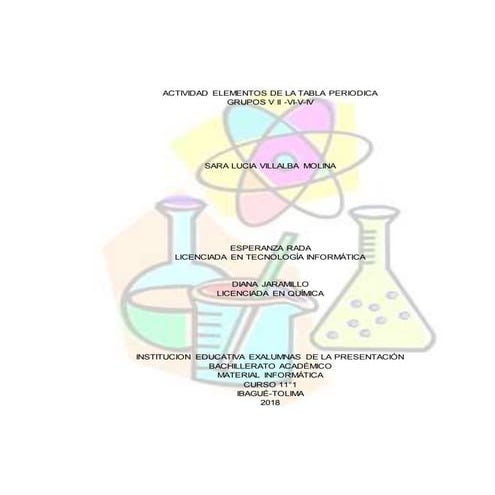 Actividad elementos de la tabla periodica