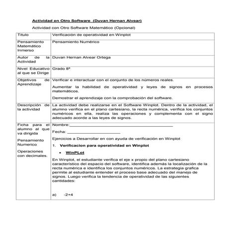 Actividad en otro software   duvan alvear