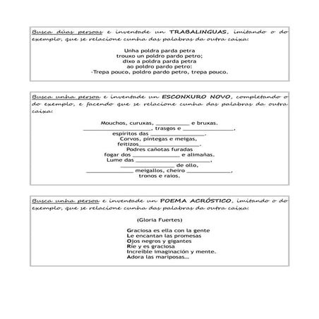 Obradoiro de Poesia: Actividades