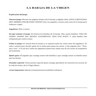La baraja de la Virgen
