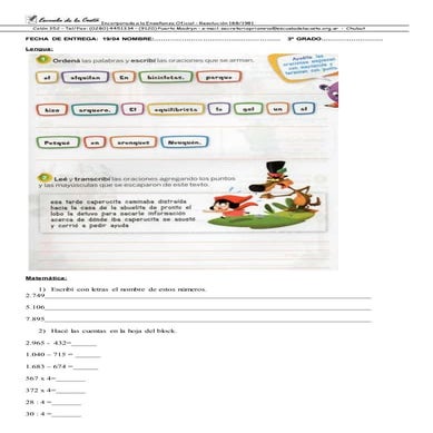 Actividades 3°Grado 