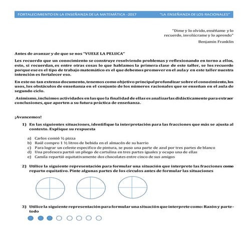 Actividades Fortalecimiento Encuentro N°3