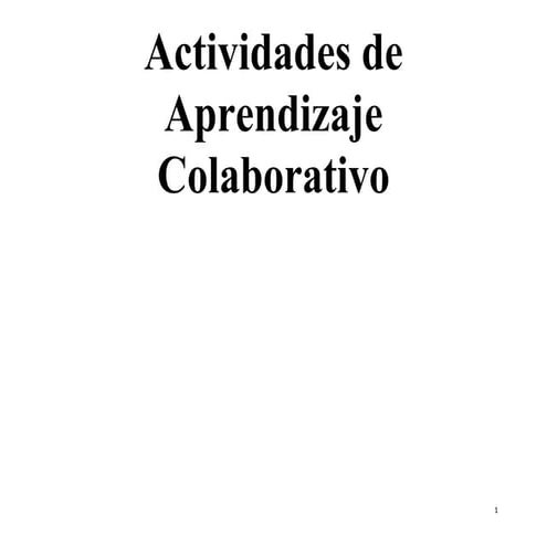 Actividades colaborativo