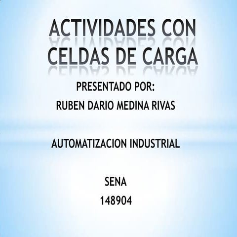 Actividades con celdas de carga