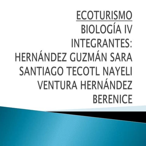 Actividades de ecoturismo slideshare parte 1