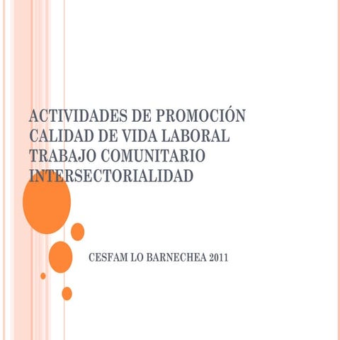 Actividades de promoción c