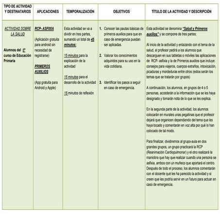Actividades de salud y realidad aumentada TIC