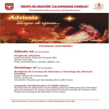 Actividades diciembre 2016
