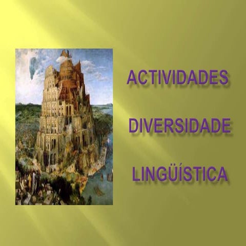 Actividades diversidade lingüística
