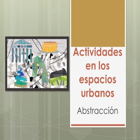 Actividades en los espacios urbanos