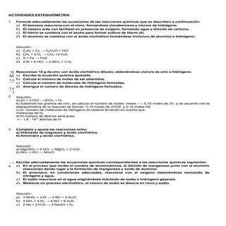 Actividades estequiometria y quimic...